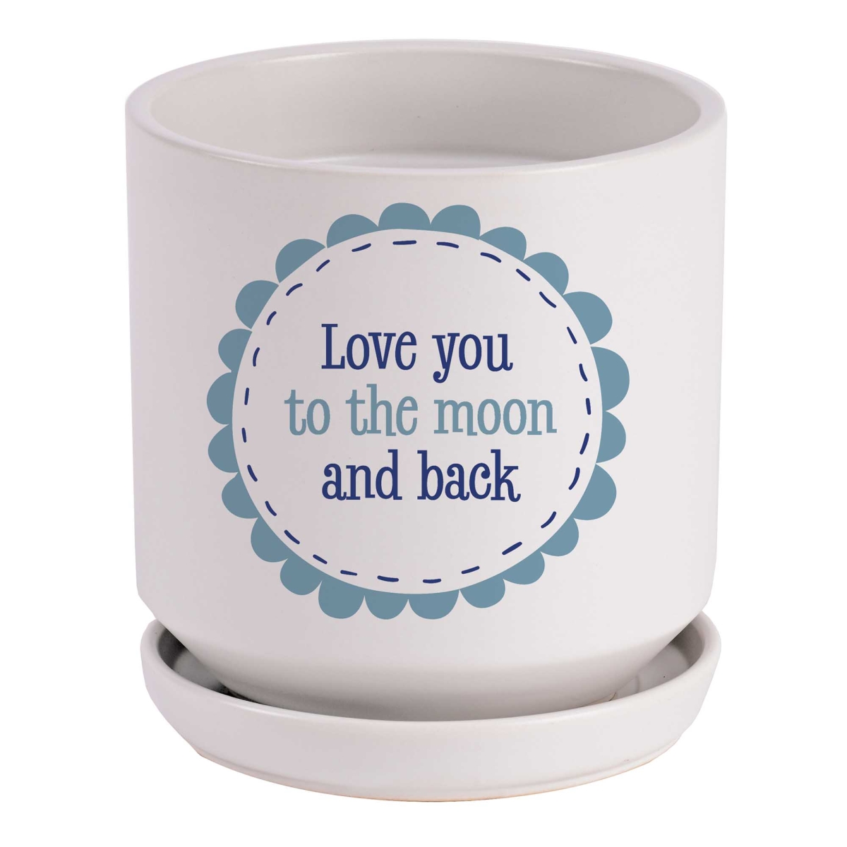 PLNT-16 Planter Blue Love You To The Moon And