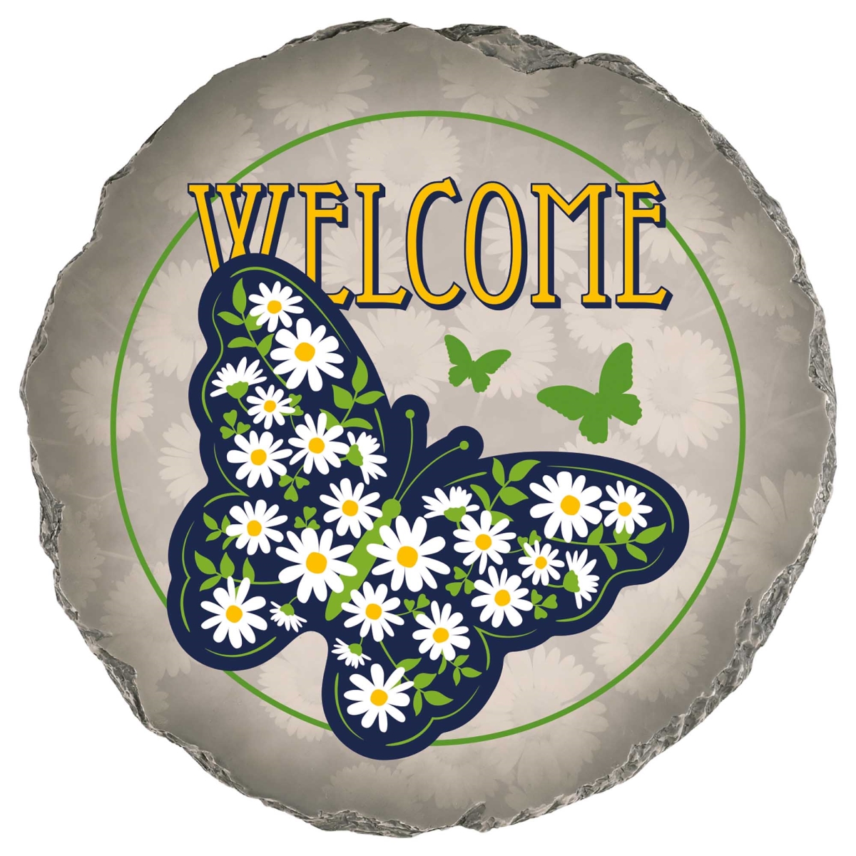 SSR-1004 Garden Stone Floral Butterfly
