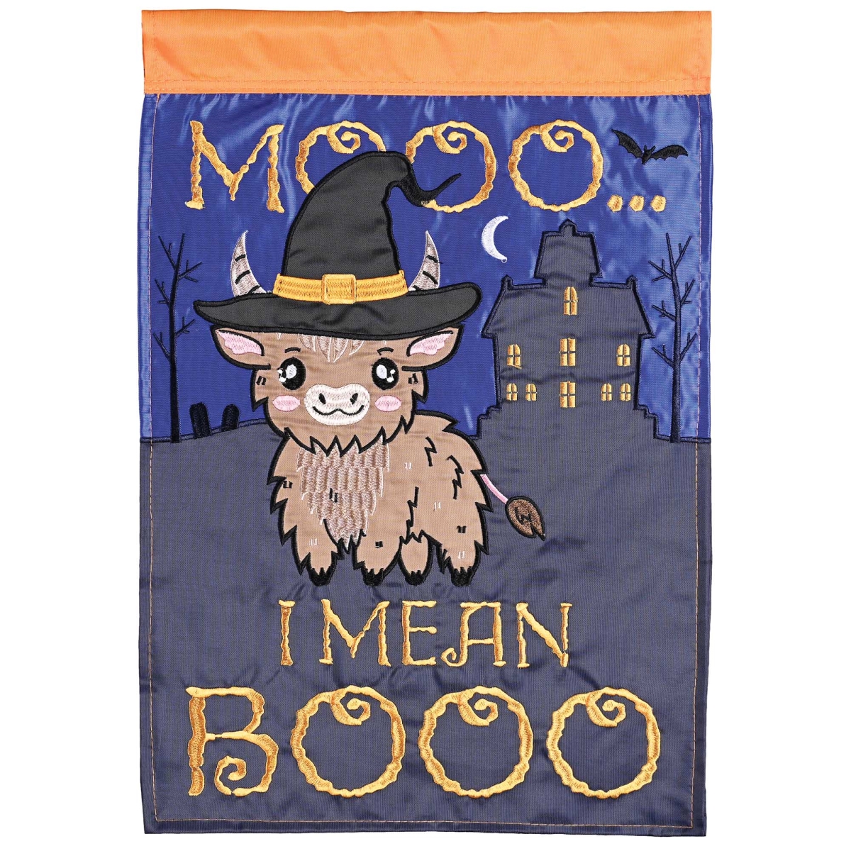 M003025 House Flag Cow Mooo - I Mean Booo