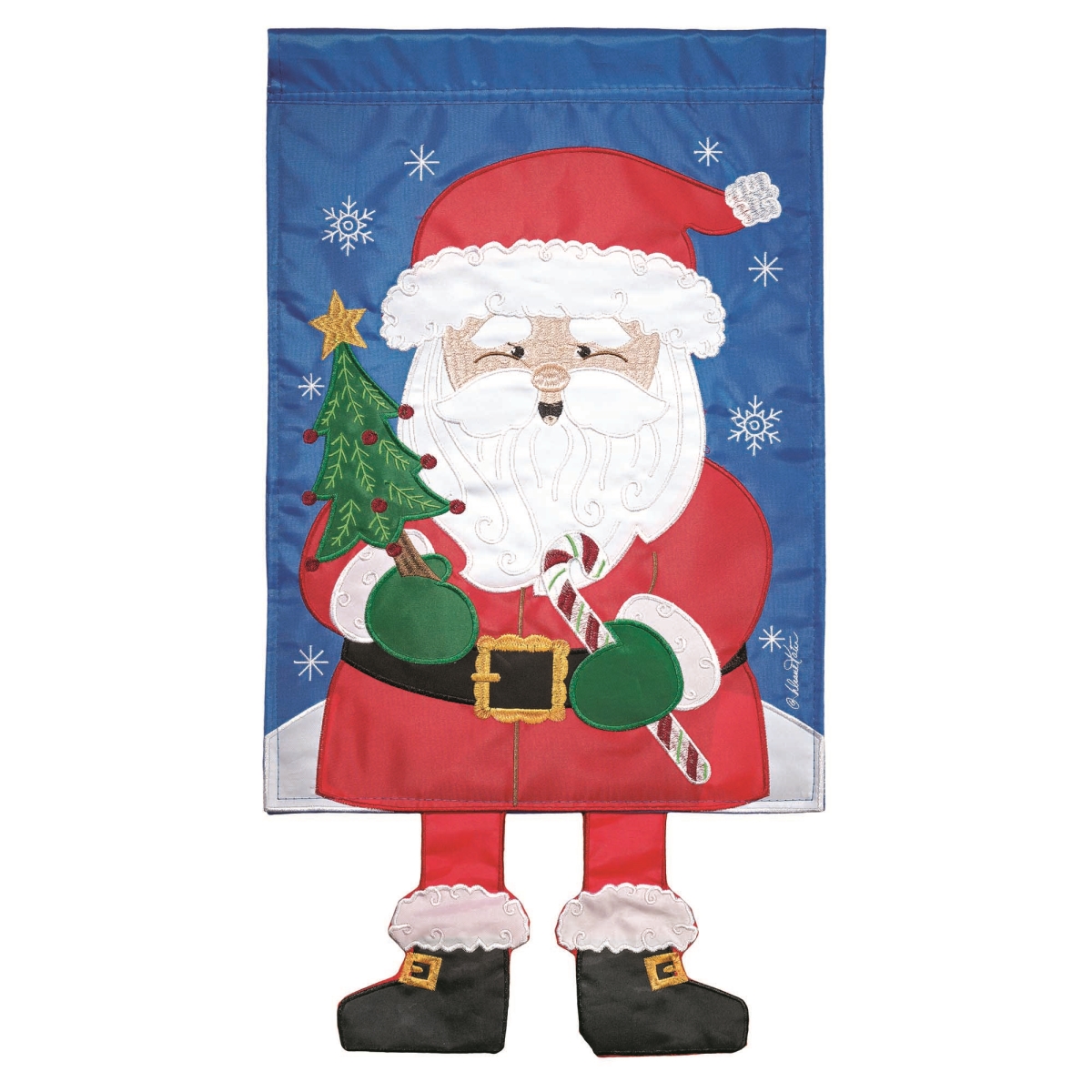M001267 Large Crazy Leg Santa Polyester