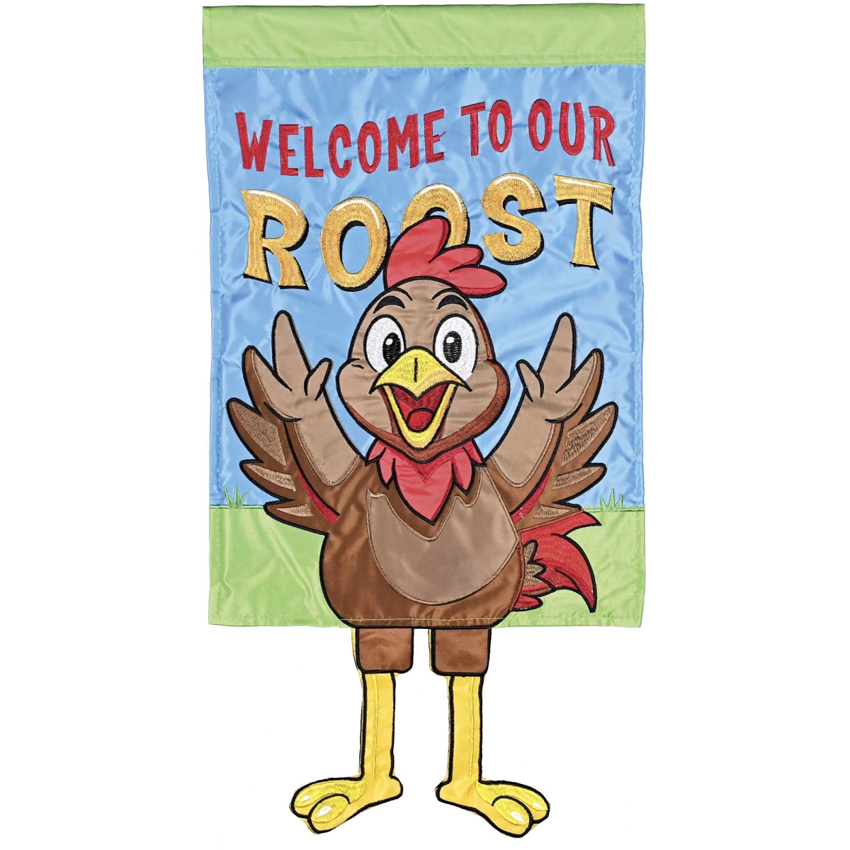 M002188 Large Crazy Leg Rooster Welcome To Our