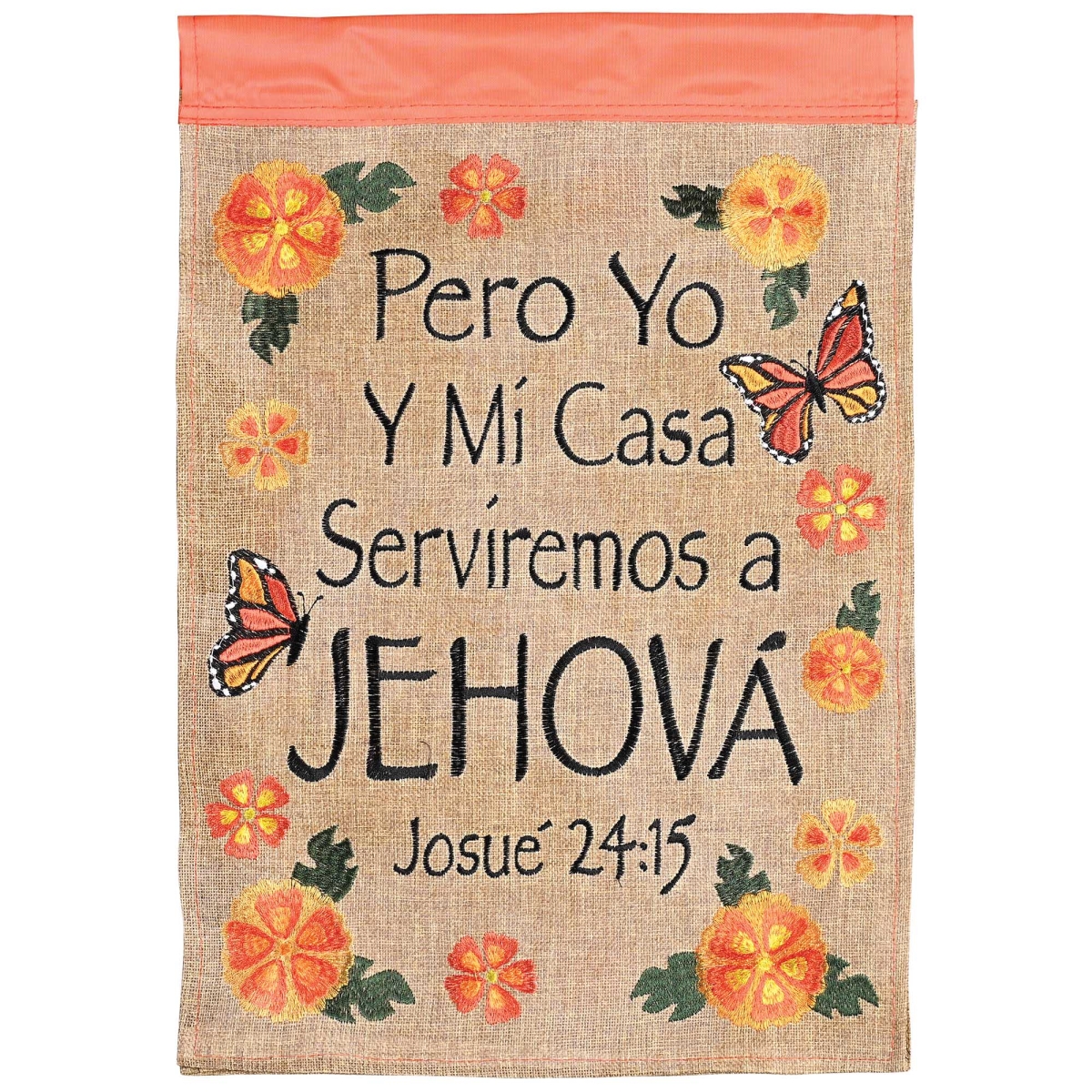 M013046 Garden Flag Pero Yo Y Mi Case Serviremos
