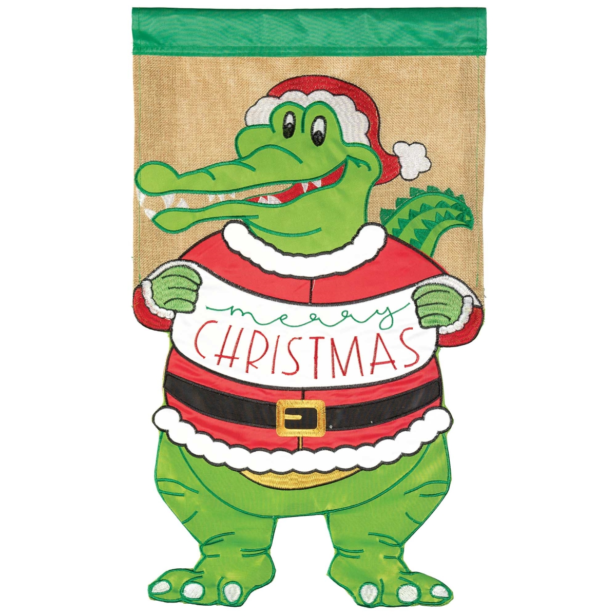 M001708 Large Crazy Leg Alligator Christmas
