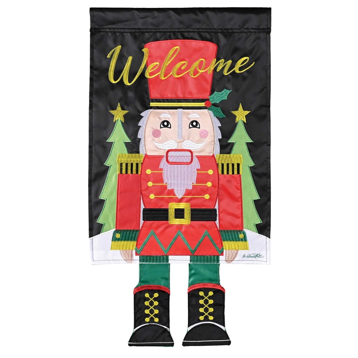 M003008 Large Crazy Leg Welcome Nutcracker