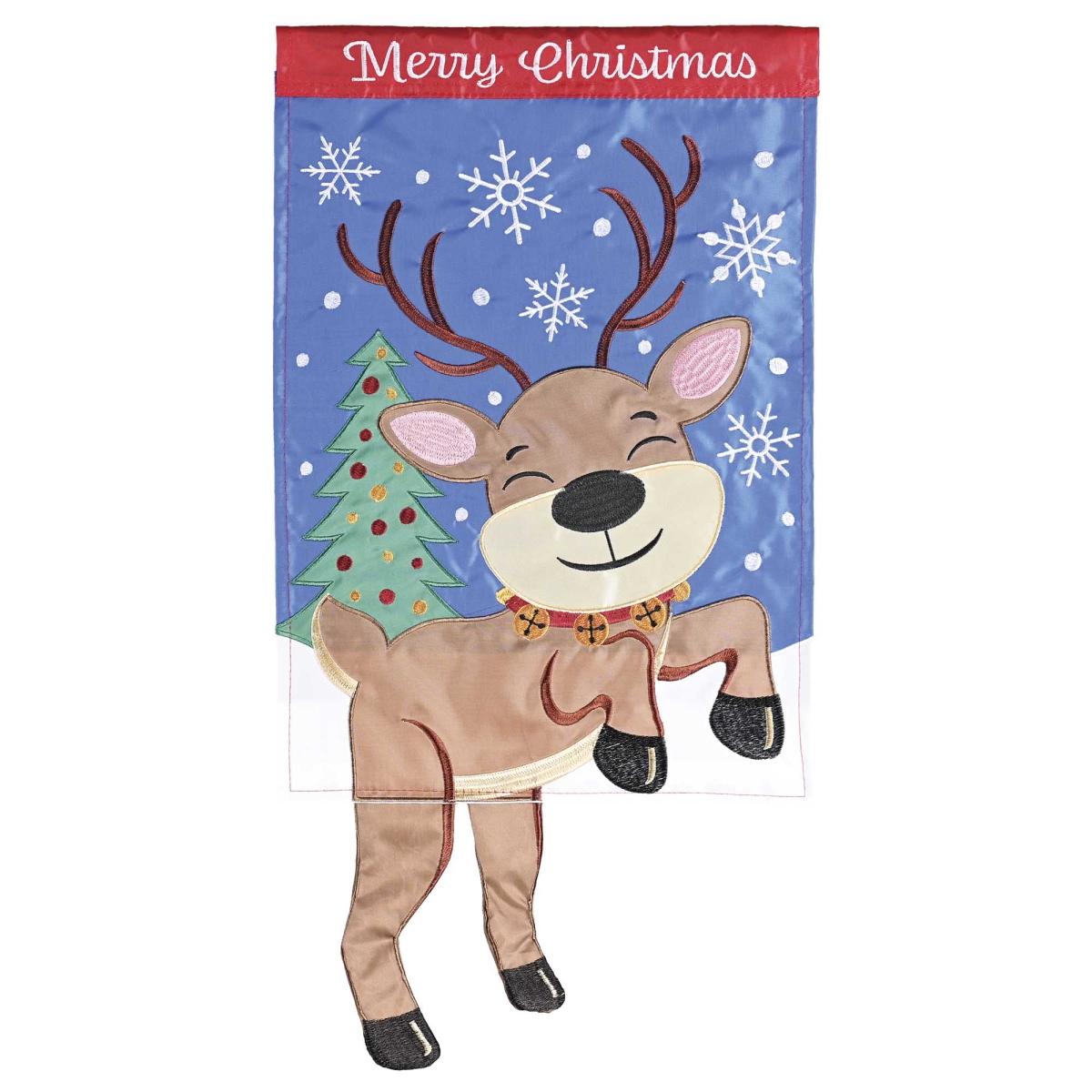 M002012 Large Crazy Leg Reindeer Merry Christmas