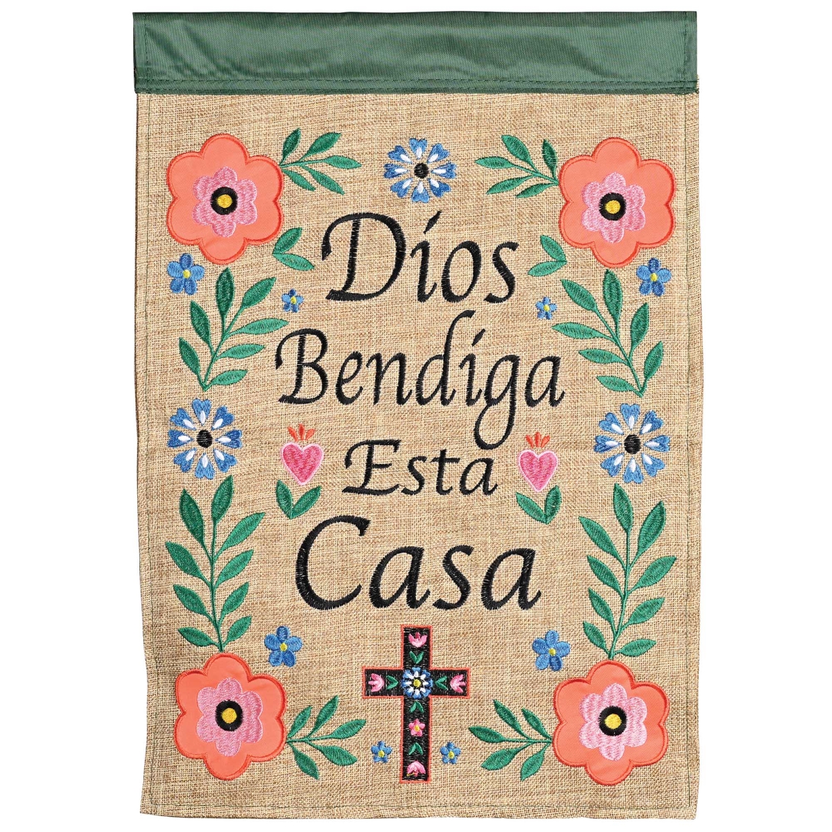 M013044 Garden Flag Dios Bendiga Esta Casa