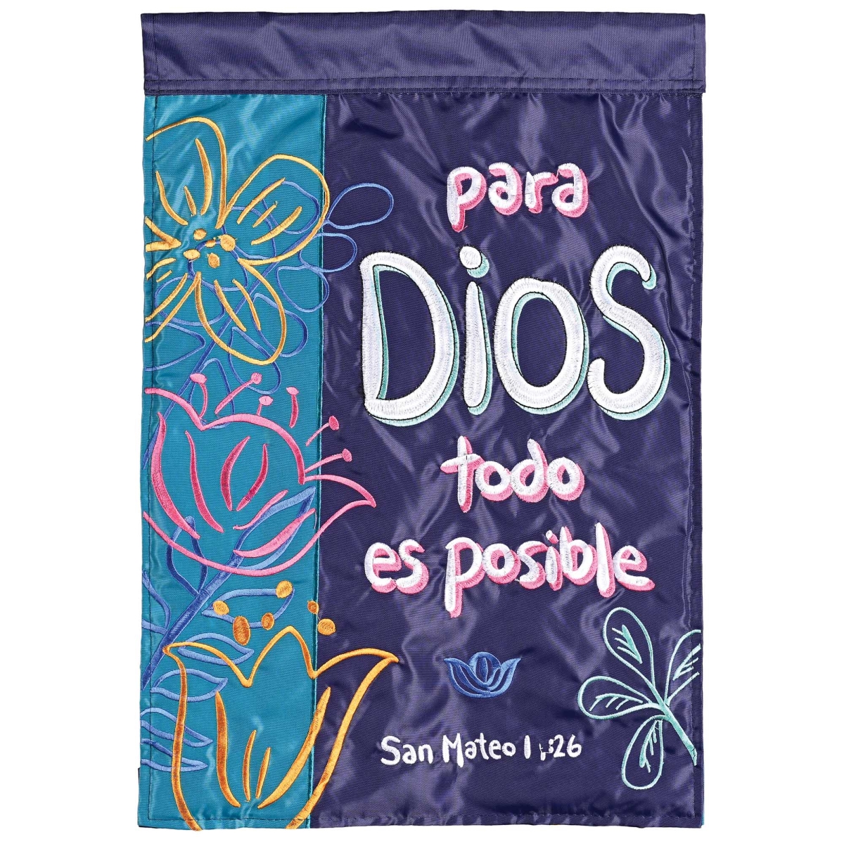 M013045 Garden Flag Para Dios Todoes Posible