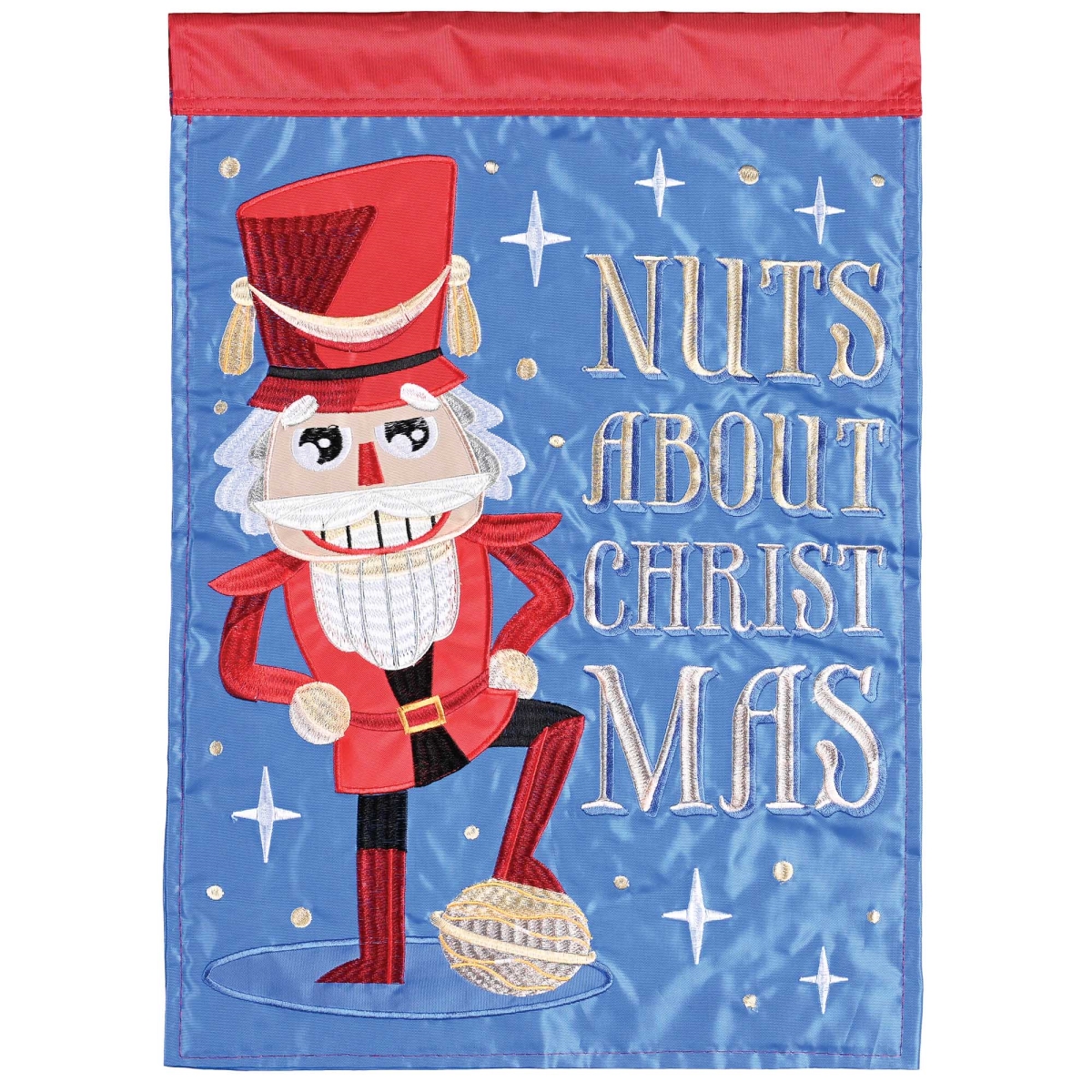 M013032 Garden Flag Nutcracker Nuts Christmas