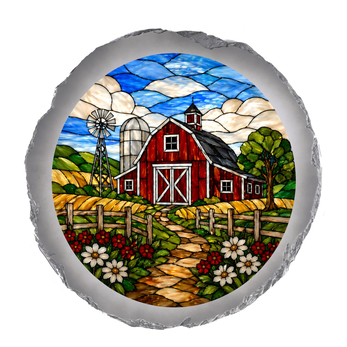 SSRSH0019 Stain Gl Red Barn Stone Gray