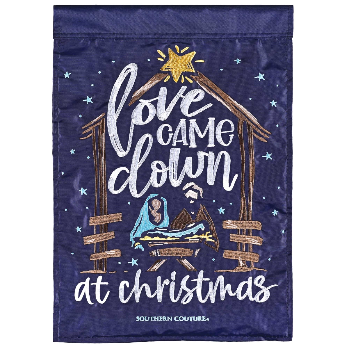 M013072 Garden Flag Nativity Love Came Down
