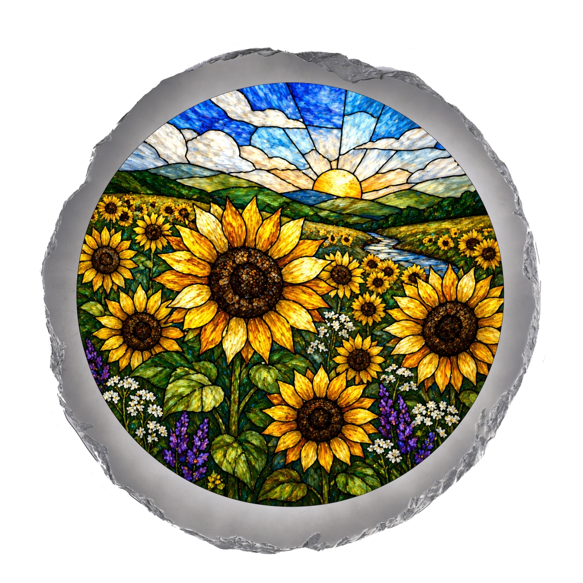 SSRSH0018 Stain Gl Sunflower Field Stone Gray