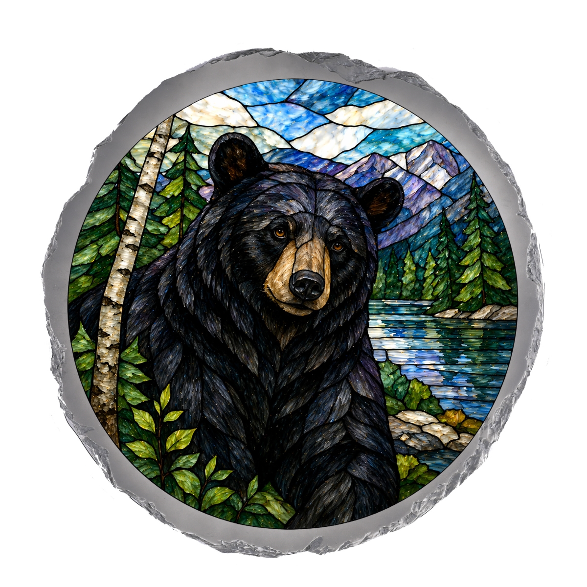 SSRSH0064 Stain Gl Black Bear Stone Gray