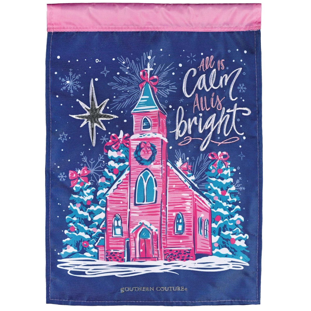 M013075 Garden Flag All Is Calm All Is Bright