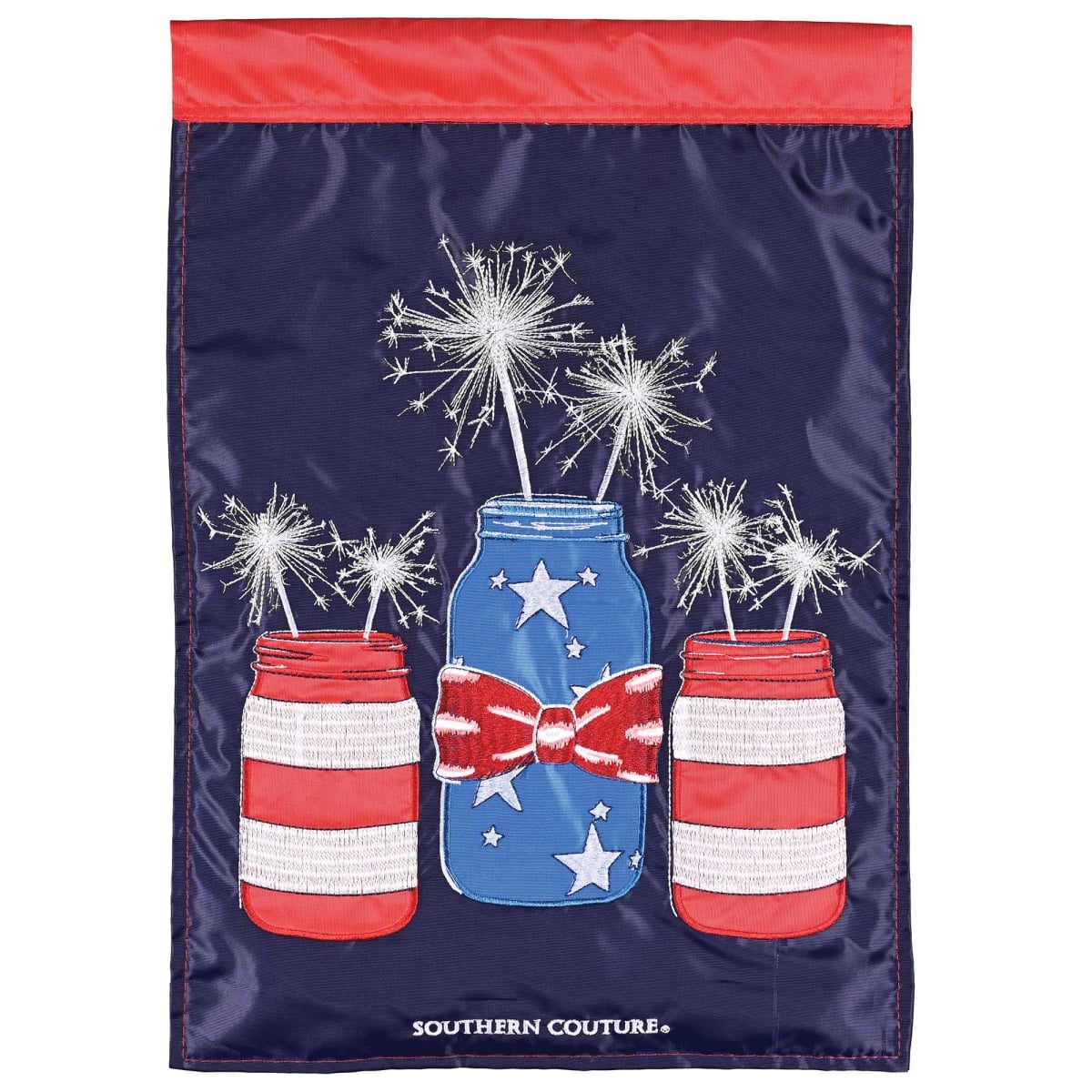 M013053 Garden Flag Mason Jar Sparklers