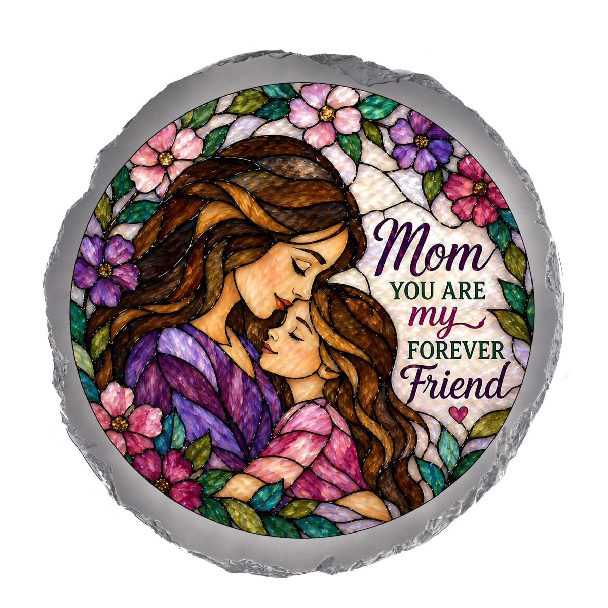 SSRSH0006 Stain Gl Mother & Daughter Stone Gray