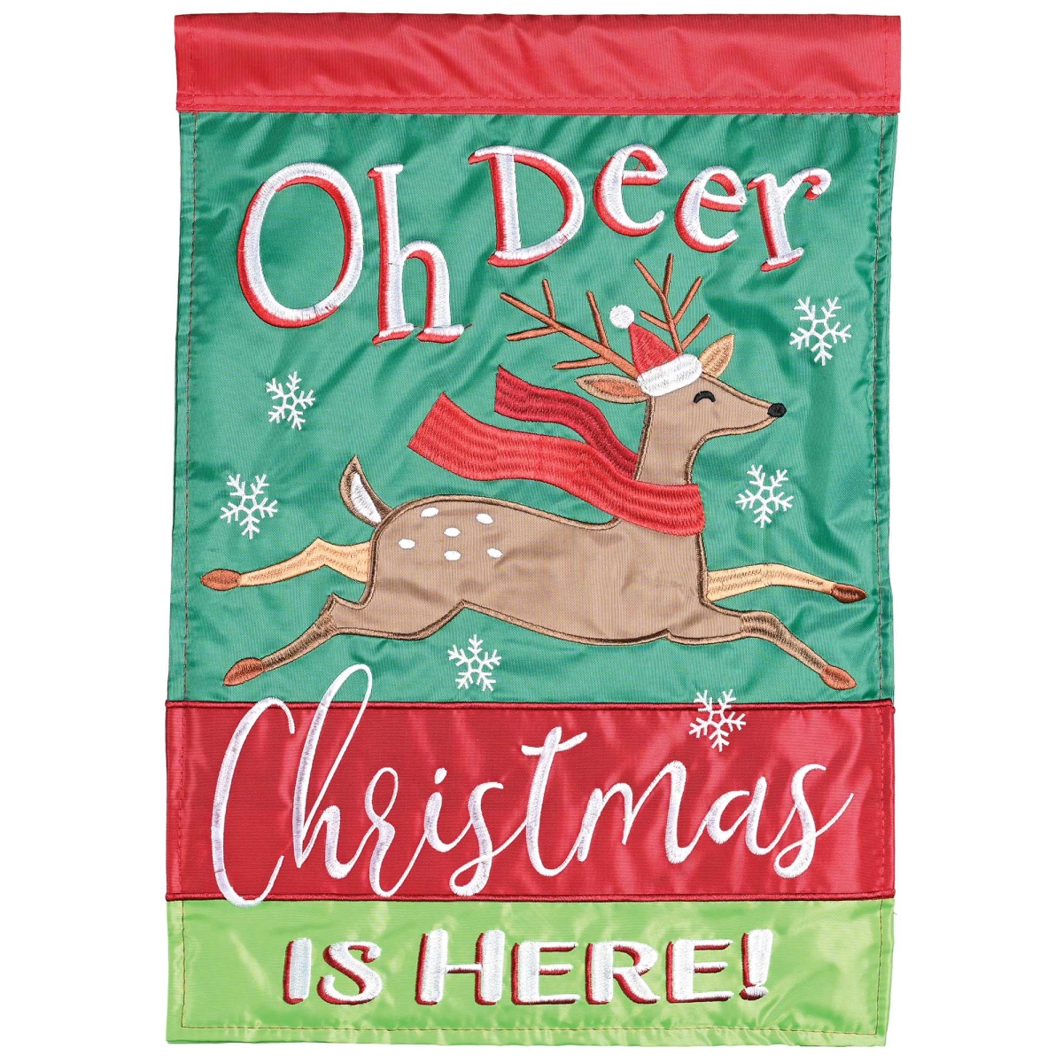 M013033 Garden Flag Oh Deer Christmas Is Here!