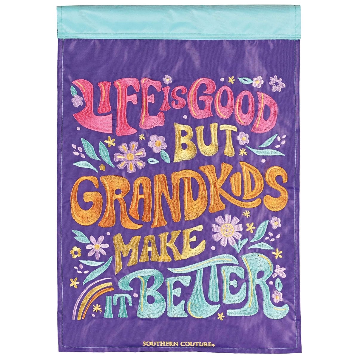 M013063 Garden Flag Life Is Good But Grandkids
