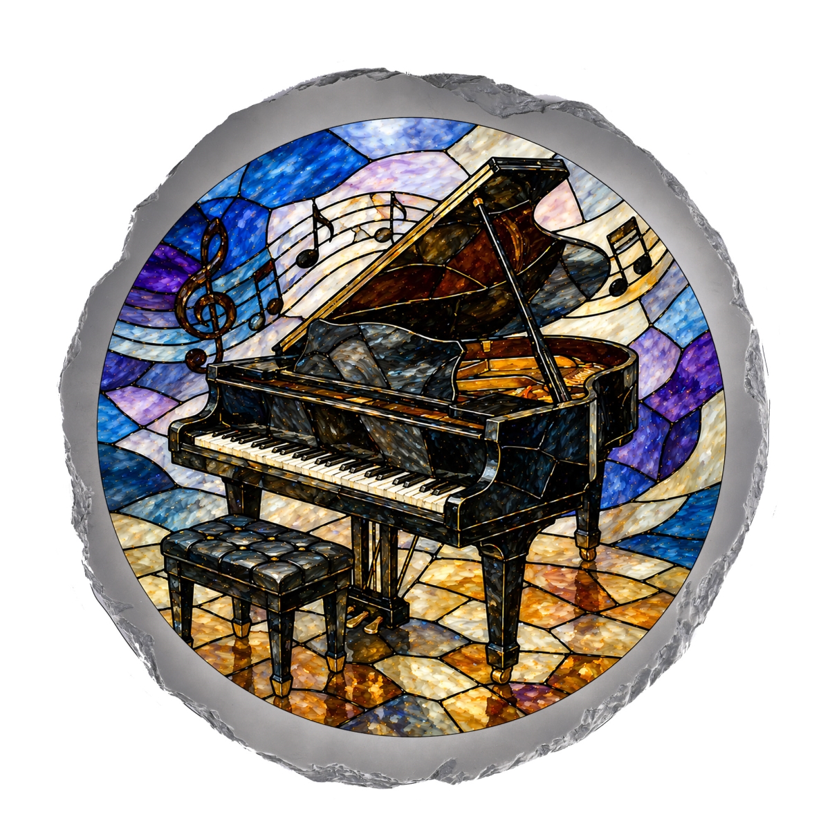 SSRSH0054 Stain Gl Gr& Piano Stone Gray