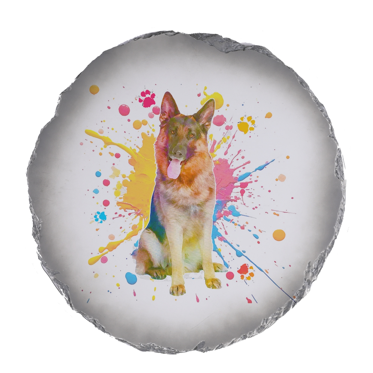 SSRSH0717 Garden Stone German Shepherd Paint