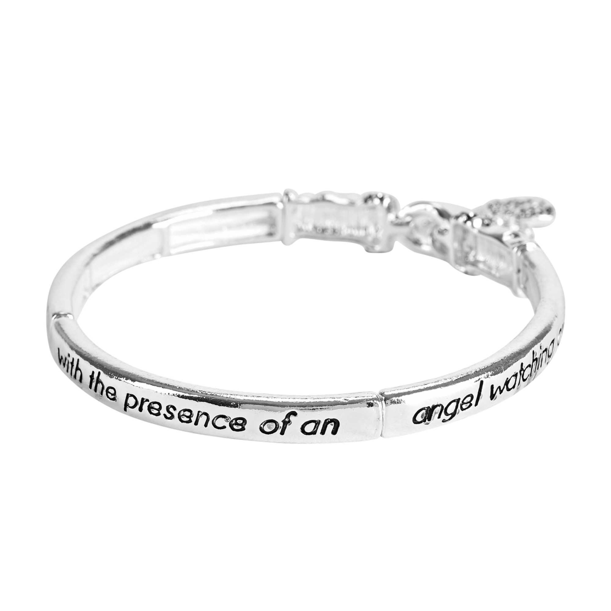 30-8111T Bracelet Blessed Engraved Angel Tile