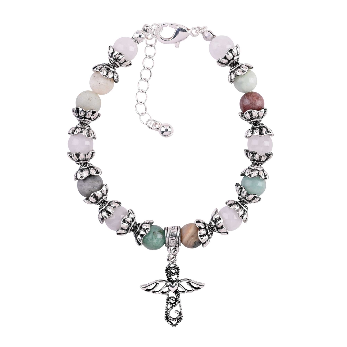 35-8411 Bracelet Ps I Love Angel Amazonite Beads