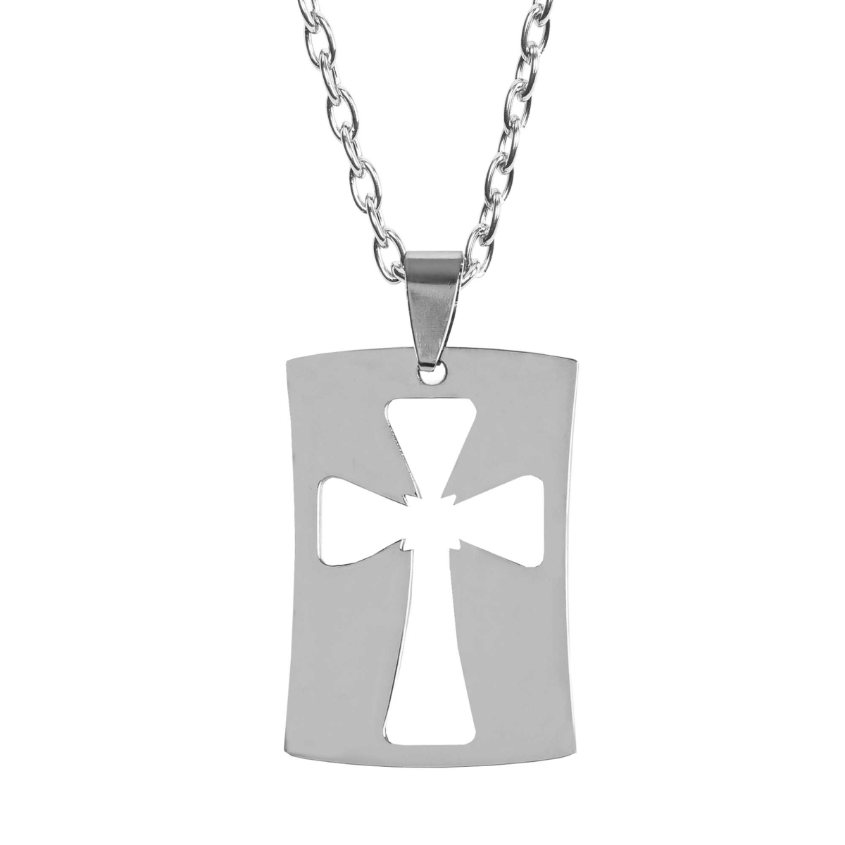 32-6834 Necklace Flared Cross Dog Tag All Things