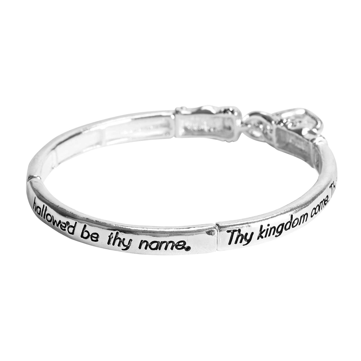 30-8107T Bracelet Lords Prayer Scroll Heart Tile
