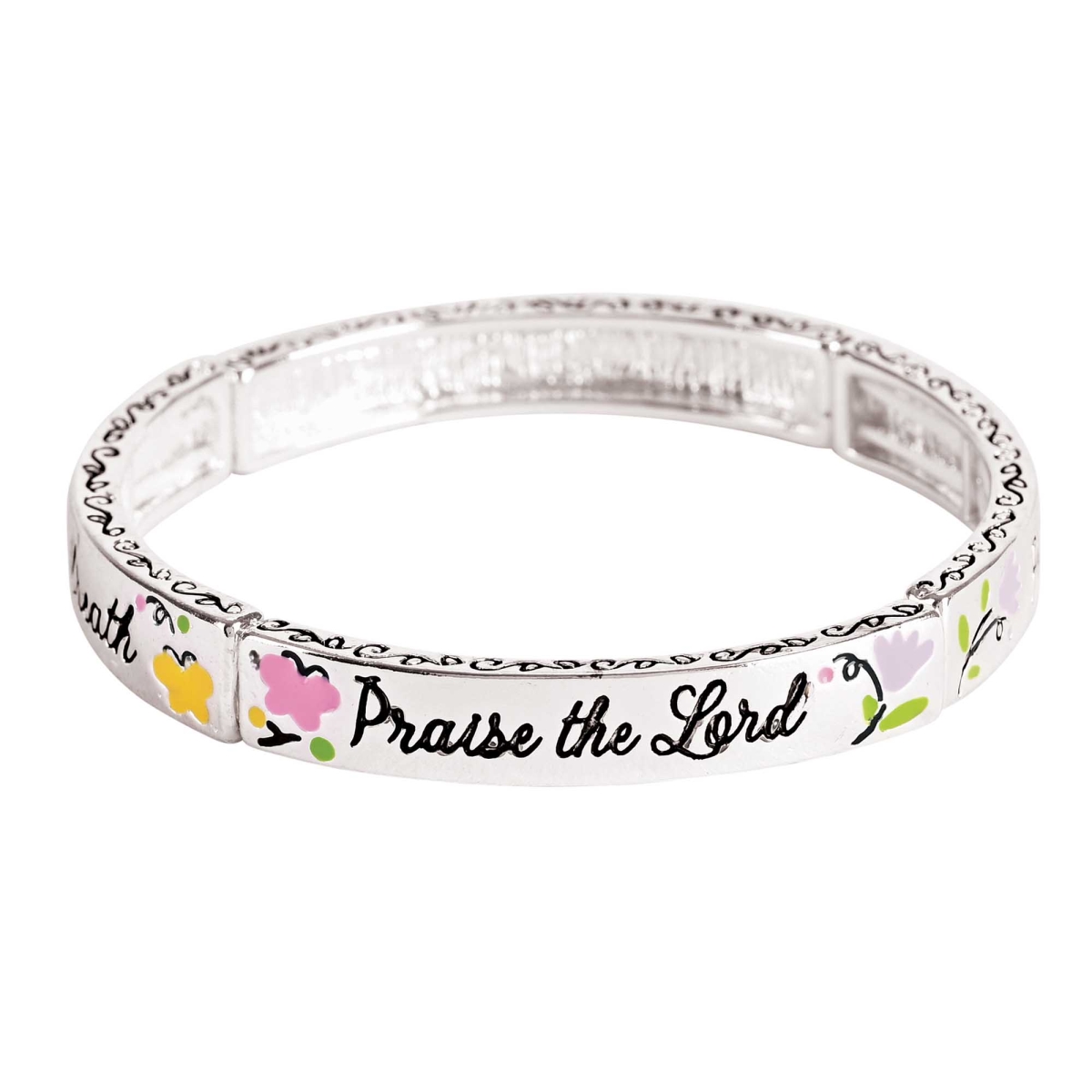 30-8105T Bracelet Floral Praise the Lord Tile
