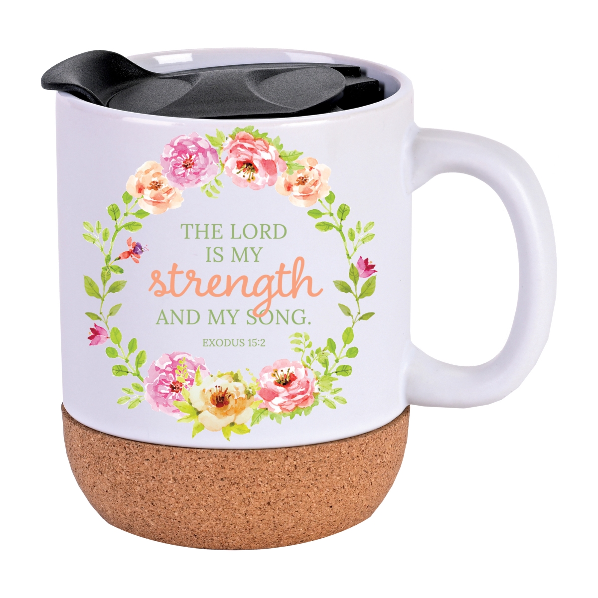 CBM7 Mug The Lord Is My Strength Floral