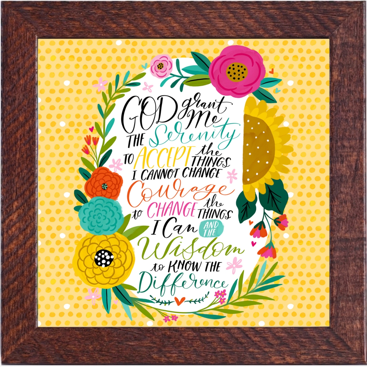 FRMWDBW-88-8 Framed Art Serenity Prayer