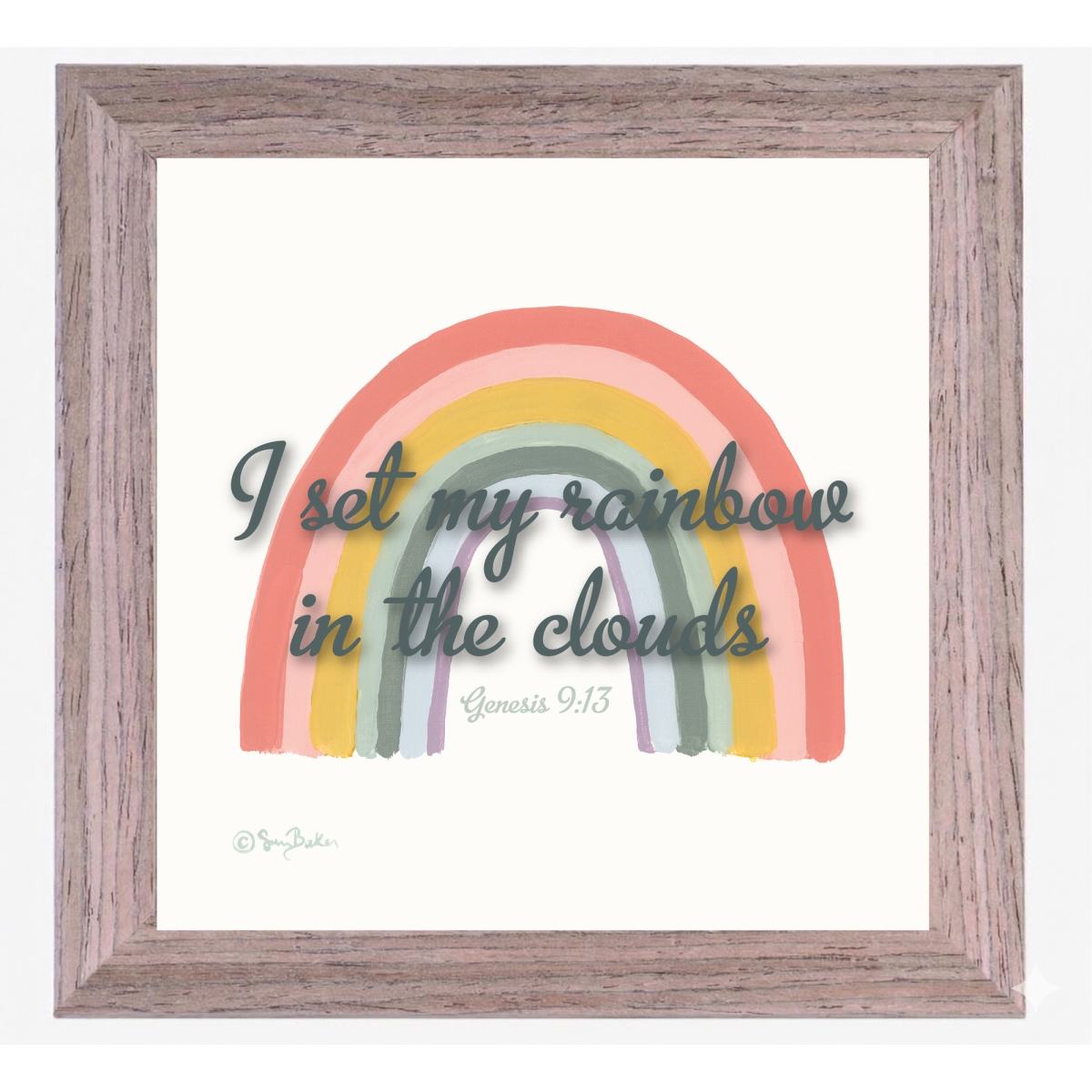 FRMWDDW-66-4 Framed Art I Set My Rainbow In The Cloud