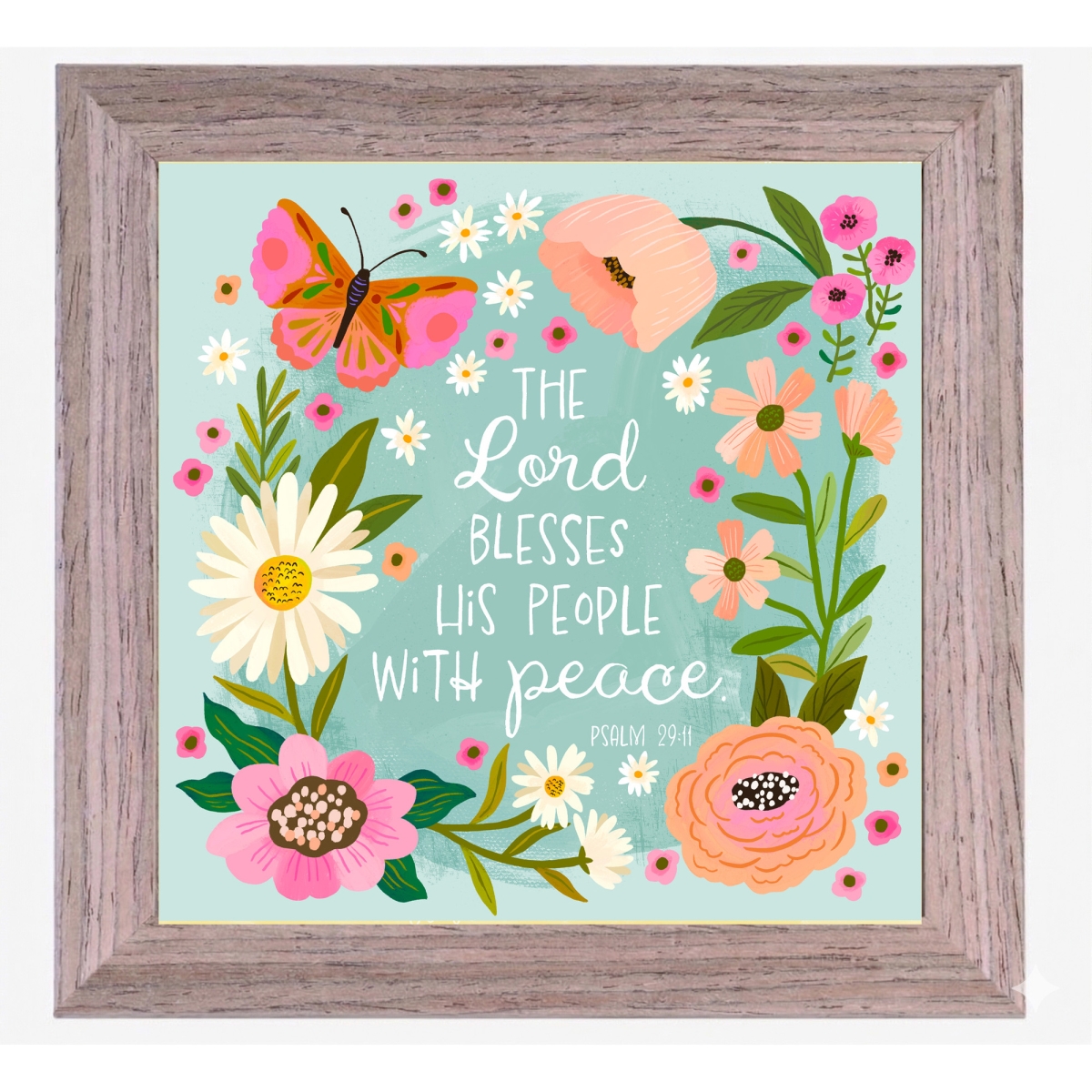 FRMWDDW-88-4 Framed Art The Lord Blesses His People