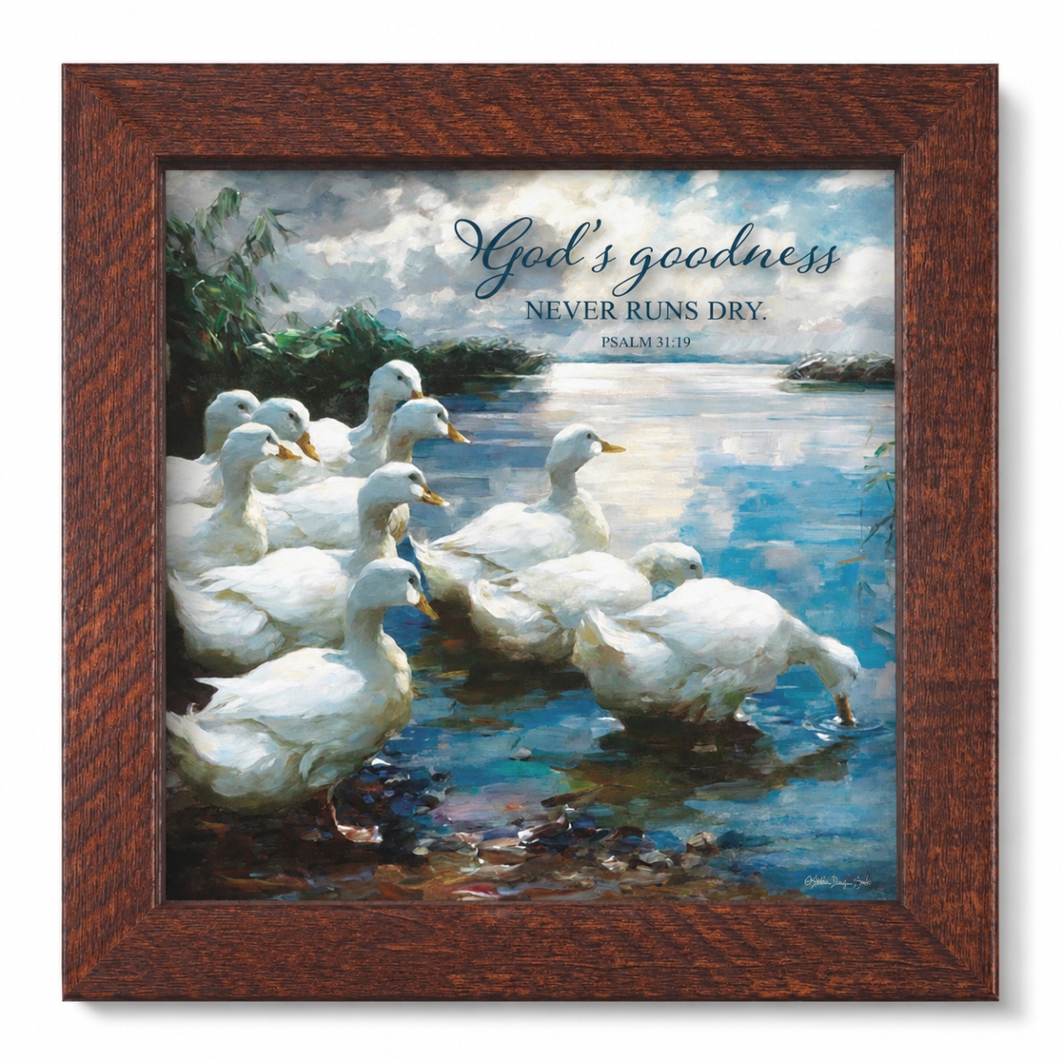 FRMWDBW-66-1 Framed Art Gods Goodness Never Runs