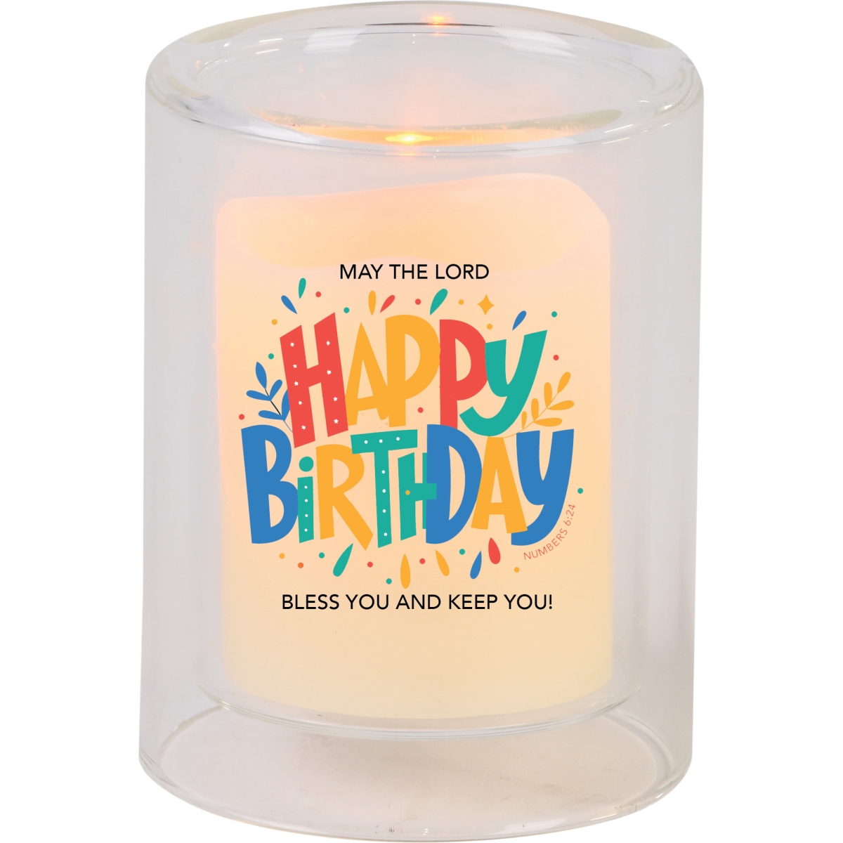 GCH-03-31 Candleholder Votive Happy Birthday May