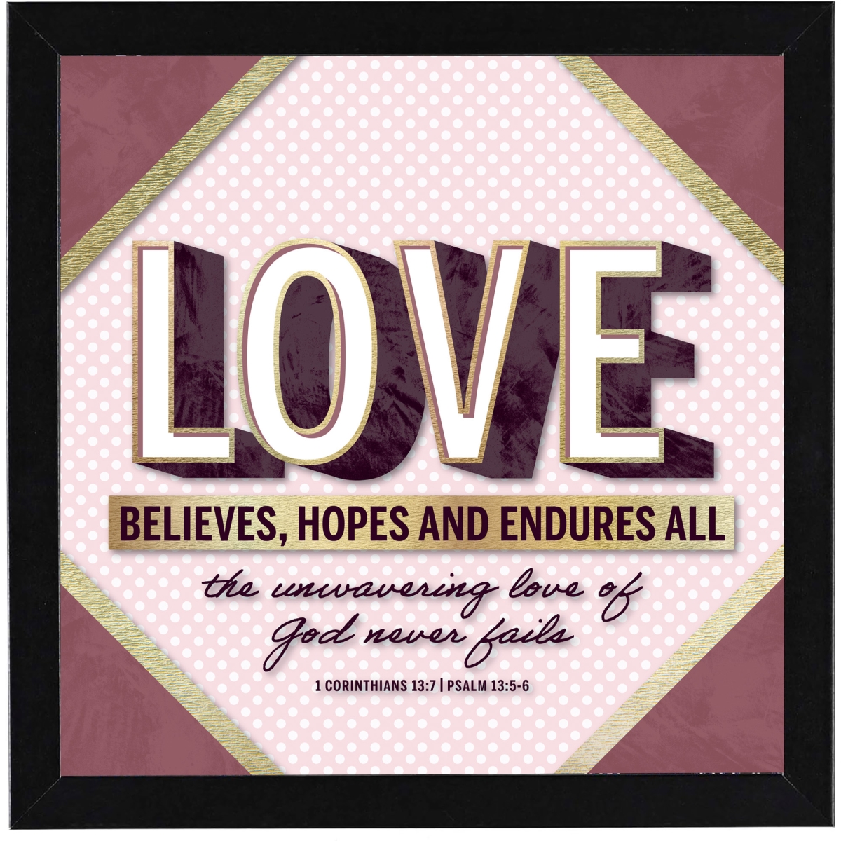 FRMWDBL-1010-20 Framed Wall Art Love Believe Hope Endure