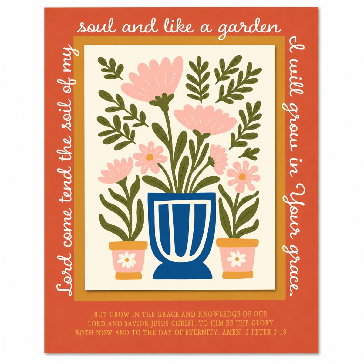 SPLK1114-487 Stacked Wall Plaque Lord Come Tend Soil