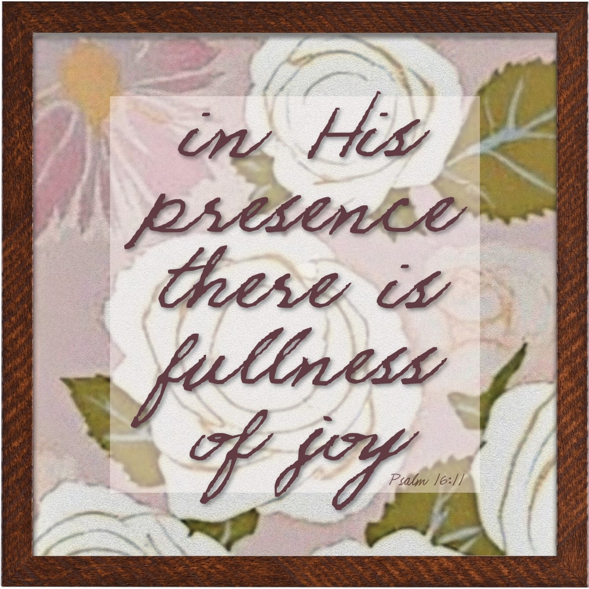 FRMWDBW-1212-3 Framed Wall Art In His Presence Floral