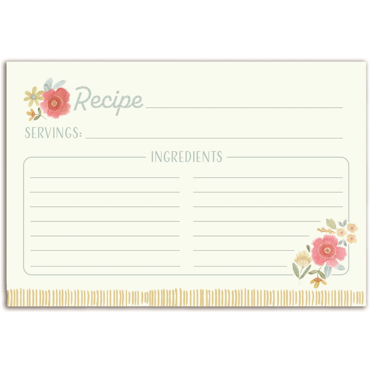 RC2 Recipe Card Go Eat Food With Gladness