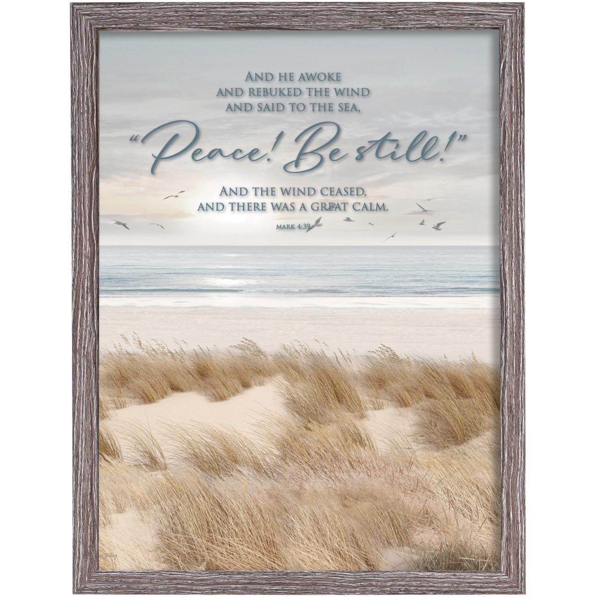 FRMWDWG-1620-2 Framed Wall Art Peace Be Still Mark 4:39