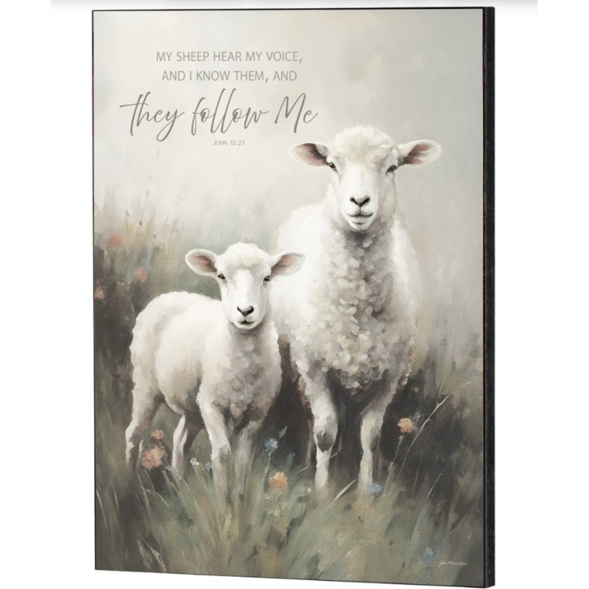 PLK1612-484 Wall Plaque Sheep They Follow Me 16X12