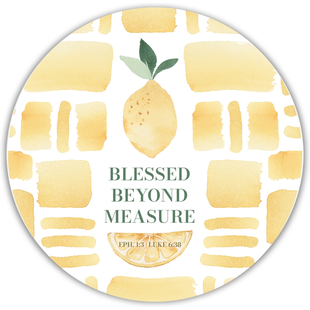 GLC2 Glass Coaster Blessed Beyond Measure