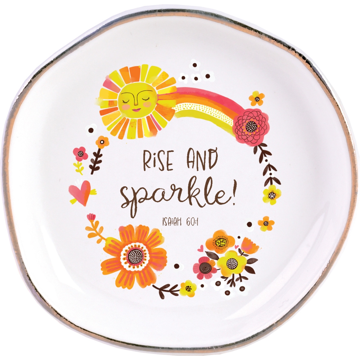 TTRAY41 Trinket Tray Rise And Sparkle 4.5