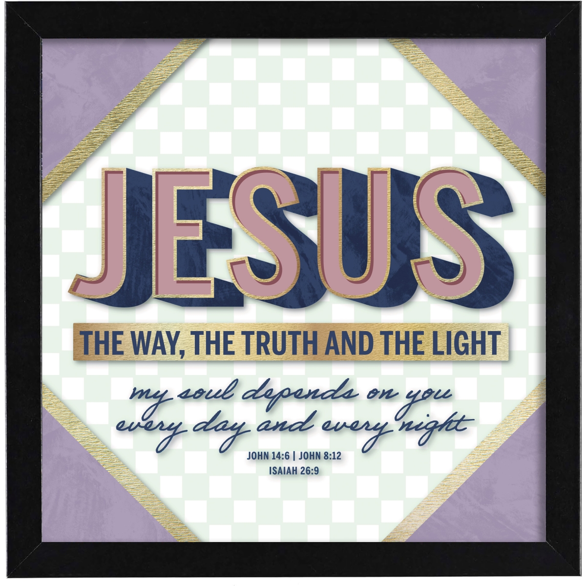FRMWDBL-1010-21 Framed Wall Art Jesus The Way Truth Light