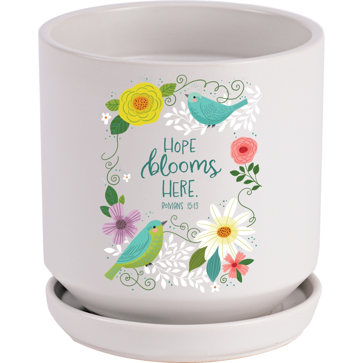 PLNT-25 Planter Hope Blooms Here Romans 5:13