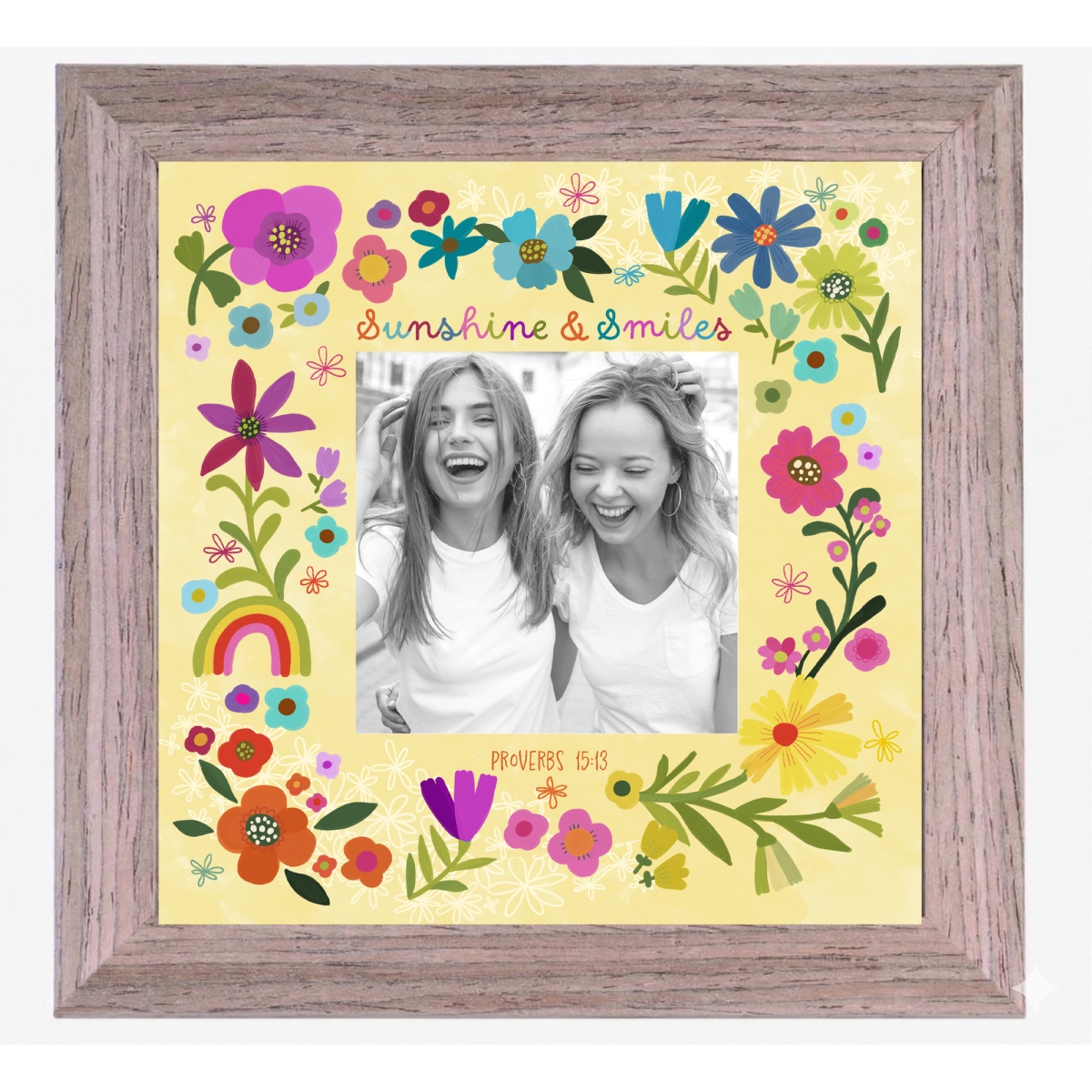 FRMWDDW-88-5 Photo Frame Floral Blessed Jeremiah 17:7