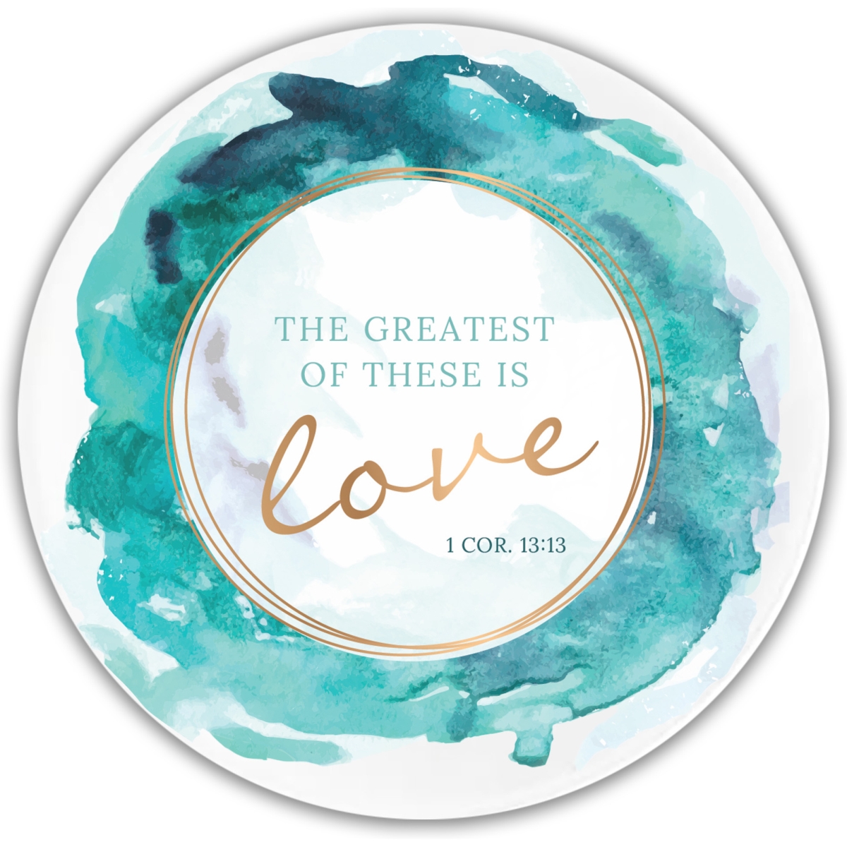 GLC9 Glass Coaster Greatest Of These Is Love