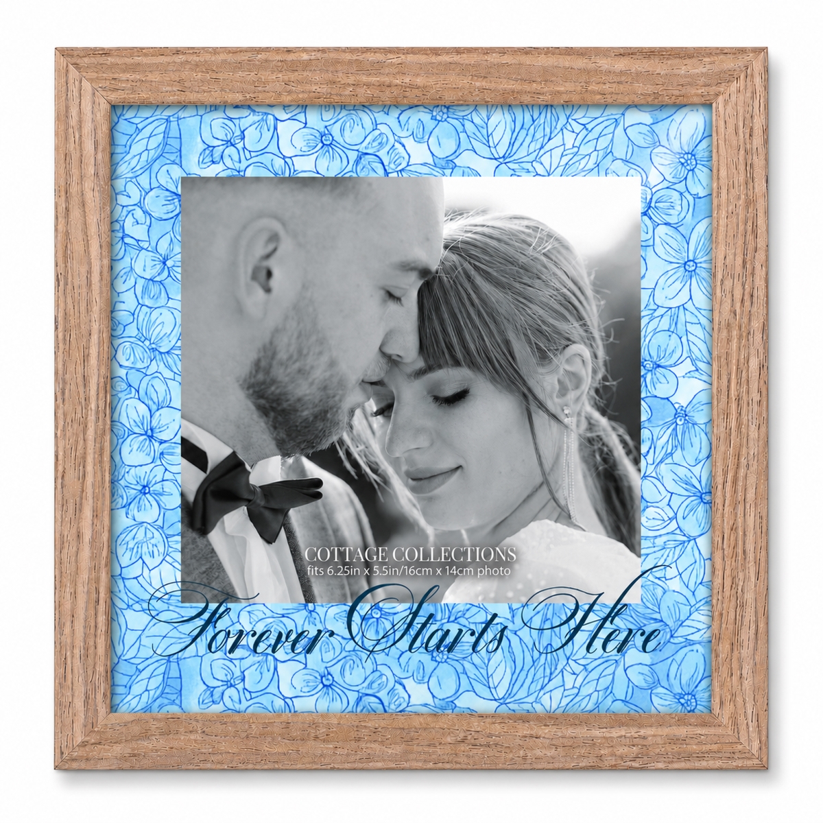 FRMWDDW-88-12 Photo Frame Forever Starts Here 8X8