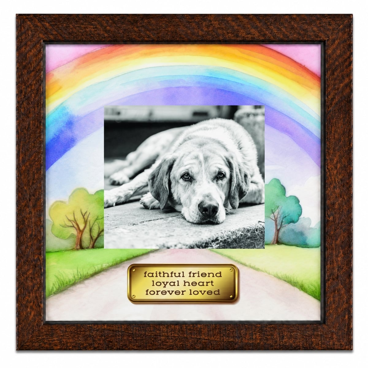 FRMWDBW-88-17 Photo Frame Faithful Friend Loyal Heart