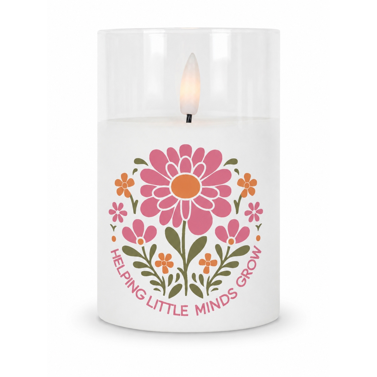 CNDLED47 LED Candle Helping Little Minds Grow Wax
