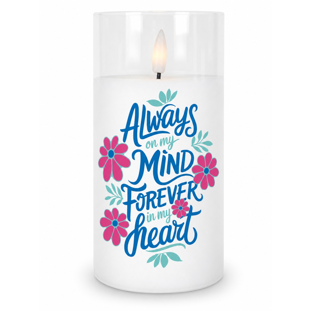 CNDLED62 LED Candle Always On My Mind Forever